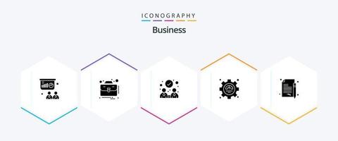Business 25 Glyph icon pack including contract. sign. agreement. productivity. excellency vector