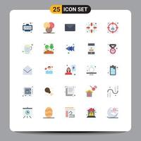 Universal Icon Symbols Group of 25 Modern Flat Colors of choose lifesaver development help sms Editable Vector Design Elements