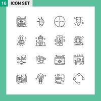 16 Thematic Vector Outlines and Editable Symbols of avatar custom earrings devices full arrow Editable Vector Design Elements