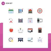 Universal Icon Symbols Group of 16 Modern Flat Colors of calendar energy watch pen home Editable Pack of Creative Vector Design Elements