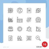 Editable Vector Line Pack of 16 Simple Outlines of online value book star rating Editable Vector Design Elements