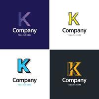 Letter K Big Logo Pack Design Creative Modern logos design for your business vector