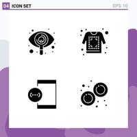 Stock Vector Icon Pack of Line Signs and Symbols for eye coding view shirt development Editable Vector Design Elements