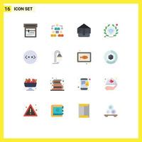 Stock Vector Icon Pack of 16 Line Signs and Symbols for machine premium meeting bag seo Editable Pack of Creative Vector Design Elements