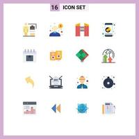 16 Universal Flat Colors Set for Web and Mobile Applications abilities city businessman question advertising Editable Pack of Creative Vector Design Elements