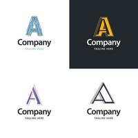 letra a gran diseño de paquete de logotipos diseño de logotipos creativos y modernos para su negocio vector