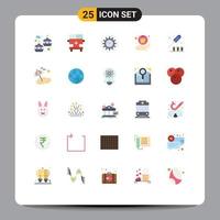 Universal Icon Symbols Group of 25 Modern Flat Colors of driver online efficiency hand project Editable Vector Design Elements