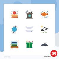 9 Creative Icons Modern Signs and Symbols of environment boat hook web internet Editable Vector Design Elements