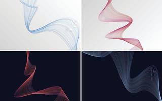 Collection of geometric minimal lines pattern set vector