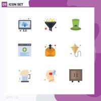 9 Creative Icons Modern Signs and Symbols of mailing email drink contact internet Editable Vector Design Elements