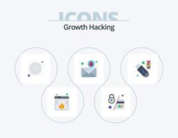 Hacking Flat Icon Pack 5 Icon Design. virus. send. pay lock. forward. web vector