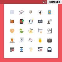 Universal Icon Symbols Group of 25 Modern Flat Colors of mobile path accuracy design anchor Editable Vector Design Elements