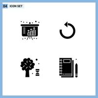 Universal Icon Symbols Group of Modern Solid Glyphs of assets dna investment rotate tree Editable Vector Design Elements