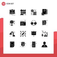 16 Creative Icons Modern Signs and Symbols of sketch layout sign design hosting Editable Vector Design Elements