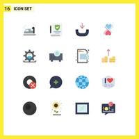 Universal Icon Symbols Group of 16 Modern Flat Colors of bullet phone speed policy eight Editable Pack of Creative Vector Design Elements