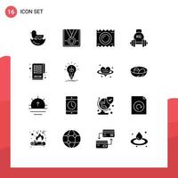 Set of 16 Modern UI Icons Symbols Signs for weight equipment condom dumbbell pregnancy Editable Vector Design Elements