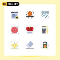 9 Creative Icons Modern Signs and Symbols of royal crown gas target arrow Editable Vector Design Elements