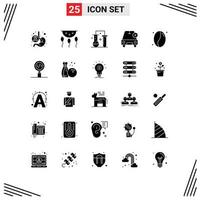 Pack of 25 creative Solid Glyphs of more add laboratory scientific research science lab Editable Vector Design Elements