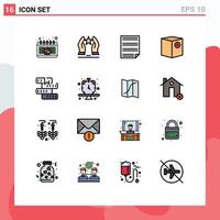 16 Creative Icons Modern Signs and Symbols of shipping e data commerce report Editable Creative Vector Design Elements