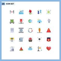 25 Thematic Vector Flat Colors and Editable Symbols of disease right holder left plent Editable Vector Design Elements