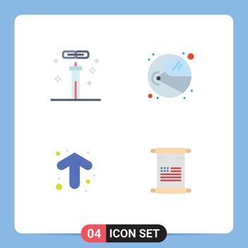 User Interface Pack of 4 Basic Flat Icons of biology arrow laboratory helmet up Editable Vector Design Elements