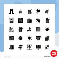 Set of 25 Modern UI Icons Symbols Signs for darts easter world bloon medical Editable Vector Design Elements