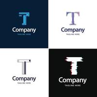 Letter T Big Logo Pack Design Creative Modern logos design for your business vector