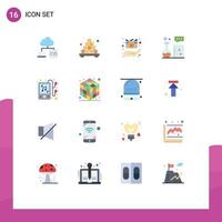 16 Creative Icons Modern Signs and Symbols of cloud media player food director chemical equipment Editable Pack of Creative Vector Design Elements