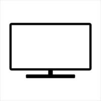 televisión vectorial en blanco y negro vector