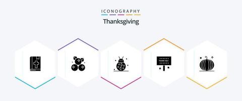 Thanksgiving 25 Glyph icon pack including thanks. thank. autumn. sign. winter vector