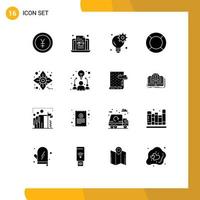 Universal Icon Symbols Group of 16 Modern Solid Glyphs of autumn ux business ui essential Editable Vector Design Elements