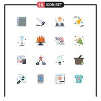 16 Universal Flat Colors Set for Web and Mobile Applications appliances building home ware hand construction Editable Pack of Creative Vector Design Elements