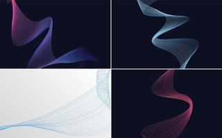 Collection of geometric minimal lines pattern set vector