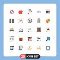 Modern Set of 25 Flat Colors and symbols such as buildings select box event form performance Editable Vector Design Elements