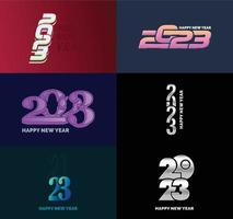 Big Set of 2023 Happy New Year logo text design 2023 number design template vector