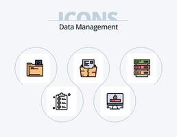 Data Management Line Filled Icon Pack 5 Icon Design. . line . preferences . job . check vector