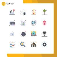 Set of 16 Modern UI Icons Symbols Signs for achievement love marketing mouse wedding Editable Pack of Creative Vector Design Elements