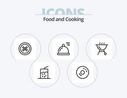 Food Line Icon Pack 5 Icon Design. . takoyaki. grill vector