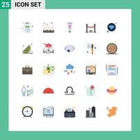 Modern Set of 25 Flat Colors and symbols such as wifi hotel cosmetic free night Editable Vector Design Elements