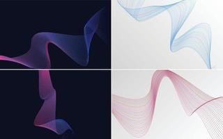 modern wave curve abstract presentation background Pack vector