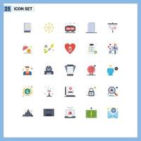 Universal Icon Symbols Group of 25 Modern Flat Colors of bar document independence day business iot Editable Vector Design Elements