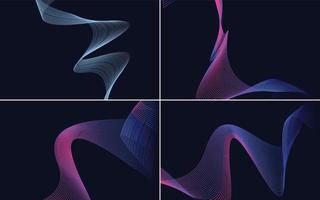 modern wave curve abstract presentation background Pack vector