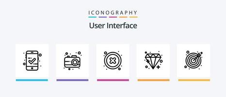User Interface Line 5 Icon Pack Including finance. checklist. interface. business. painting. Creative Icons Design vector