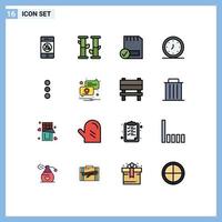 16 Creative Icons Modern Signs and Symbols of app time computers clock alarm Editable Creative Vector Design Elements