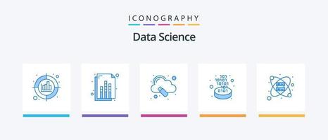 Data Science Blue 5 Icon Pack Including rack. gate. cloud. filter. code. Creative Icons Design vector