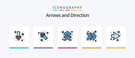 Arrow Line Filled 5 Icon Pack Including . up. up. share. left. Creative Icons Design vector