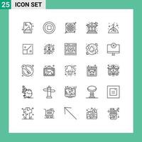 25 Creative Icons Modern Signs and Symbols of lab burner fan alcohol bank Editable Vector Design Elements