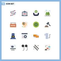 16 Creative Icons Modern Signs and Symbols of buntings forest development call nature Editable Pack of Creative Vector Design Elements