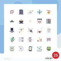 paquete de iconos de vector de stock de 25 signos y símbolos de línea para decoración de huevos recibo dilación distracciones elementos de diseño de vector editables