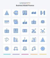 Creative Finance 25 Blue icon pack  Such As money. cash. money. money. cards vector